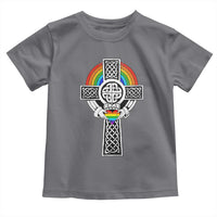 Rainbow Celtic Claddagh Cross Toddler T Shirt