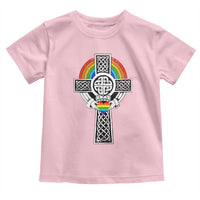 Rainbow Celtic Claddagh Cross Toddler T Shirt