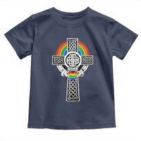 Rainbow Celtic Claddagh Cross Toddler T Shirt