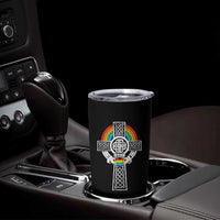 Rainbow Celtic Claddagh Cross Tumbler Cup
