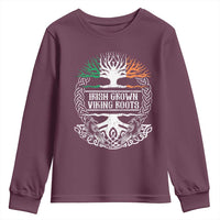 Irish Viking Youth Sweatshirt Irish Grown With Viking Roots