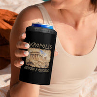 Acropolis Athens Greece Souvenir Greek Parthenon 4 in 1 Can Cooler Tumbler