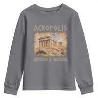 Acropolis Athens Greece Souvenir Greek Parthenon Youth Sweatshirt
