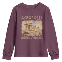 Acropolis Athens Greece Souvenir Greek Parthenon Youth Sweatshirt