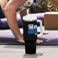 Proud Greece Tumbler With Handle Have No Fear The Greek Is Here