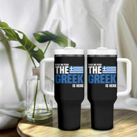Proud Greece Tumbler With Handle Have No Fear The Greek Is Here