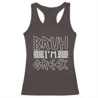 Proud Greece Racerback Tank Top Bruh I'm Greek
