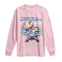 Funny Greek Boy Long Sleeve Shirt Greek And Proud Dabbing