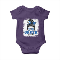 Greek Girl Pride Baby Onesie Proud Greece Messy Bun Girl