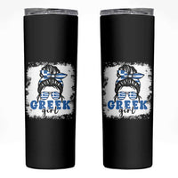 Greek Girl Pride Skinny Tumbler Proud Greece Messy Bun Girl