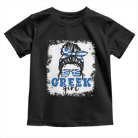 Greek Girl Pride Toddler T Shirt Proud Greece Messy Bun Girl