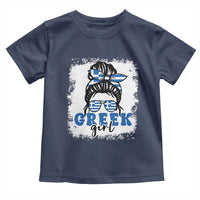 Greek Girl Pride Toddler T Shirt Proud Greece Messy Bun Girl