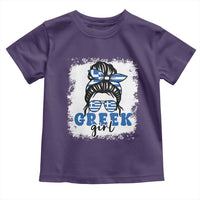 Greek Girl Pride Toddler T Shirt Proud Greece Messy Bun Girl