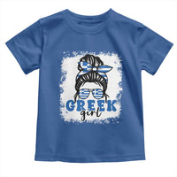 Greek Girl Pride Toddler T Shirt Proud Greece Messy Bun Girl