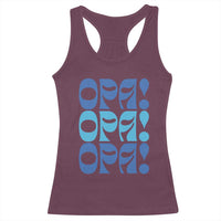 Greek Oops Opa Racerback Tank Top