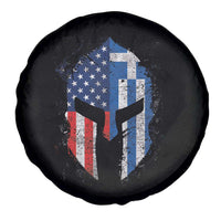 Greek American Pride Spare Tire Cover Greece Spartan Helmet