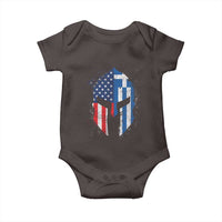 Greek American Pride Baby Onesie Greece Spartan Helmet