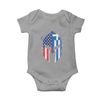Greek American Pride Baby Onesie Greece Spartan Helmet