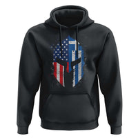 Greek American Pride Hoodie Greece Spartan Helmet