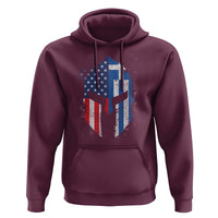 Greek American Pride Hoodie Greece Spartan Helmet