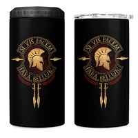 Sparta Greek 4 in 1 Can Cooler Tumbler Si Vis Pacem Para Bellum