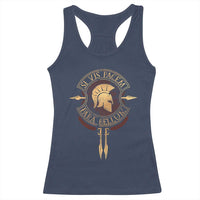 Sparta Greek Racerback Tank Top Si Vis Pacem Para Bellum