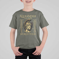 Funny Alexander The Great World Tour T Shirt For Kid Ancient Greek History