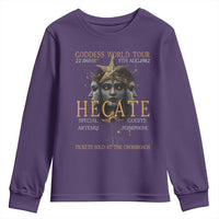 Greek Mythology Hecate Triple Goddess Youth Sweatshirt Goddess World Tour Persephone Artemis