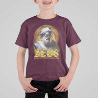 Greek Mythology Zeus T Shirt For Kid God Of The Sky King Of All Gods