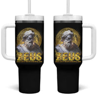 Greek Mythology Zeus Tumbler With Handle God Of The Sky King Of All Gods