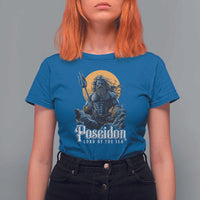 Ancient Greek Mythology Poseidon T Shirt For Women Lord Of The Sea Trident