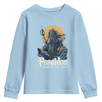 Ancient Greek Mythology Poseidon Youth Sweatshirt Lord Of The Sea Trident