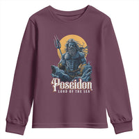 Ancient Greek Mythology Poseidon Youth Sweatshirt Lord Of The Sea Trident