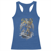 Greek Mythology Poseidon Racerback Tank Top The King Triton Mermaid Dad