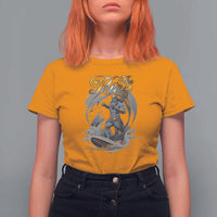 Greek Mythology Poseidon T Shirt For Women The King Triton Mermaid Dad