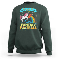 Funny I Suck At Fantasy Football Sweatshirt Unicorn Rainbow Loser - Wonder Print Shop
