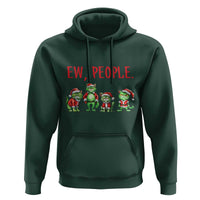 Funny Christmas Cat Hoodie Ew People Green Cat Santa