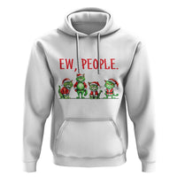 Funny Christmas Cat Hoodie Ew People Green Cat Santa