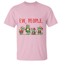 Funny Christmas Cat T Shirt Ew People Green Cat Santa - Wonder Print Shop