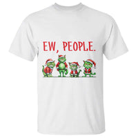 Funny Christmas Cat T Shirt Ew People Green Cat Santa - Wonder Print Shop