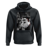 Funny Christmas Cat Selfie With Santa Hoodie