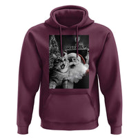 Funny Christmas Cat Selfie With Santa Hoodie