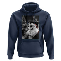 Funny Christmas Cat Selfie With Santa Hoodie