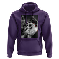 Funny Christmas Cat Selfie With Santa Hoodie