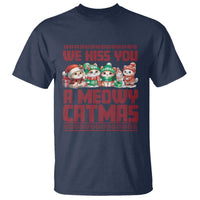 Christmas Cat T Shirt We Hiss You A Meowy Catmas - Wonder Print Shop