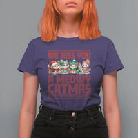 Christmas Cat T Shirt For Women We Hiss You A Meowy Catmas - Wonder Print Shop