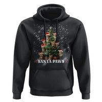 Christmas Cat Hoodie Santa Paw And Claw Cats Xmas Tree