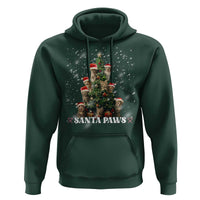 Christmas Cat Hoodie Santa Paw And Claw Cats Xmas Tree