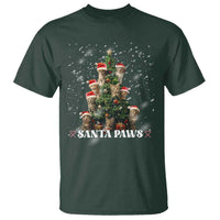 Christmas Cat T Shirt Santa Paw And Claw Cats Xmas Tree - Wonder Print Shop