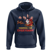 Funny Christmas Moo Deng For Everyone Hoodie Cute Baby Hippo Santa Reindeer